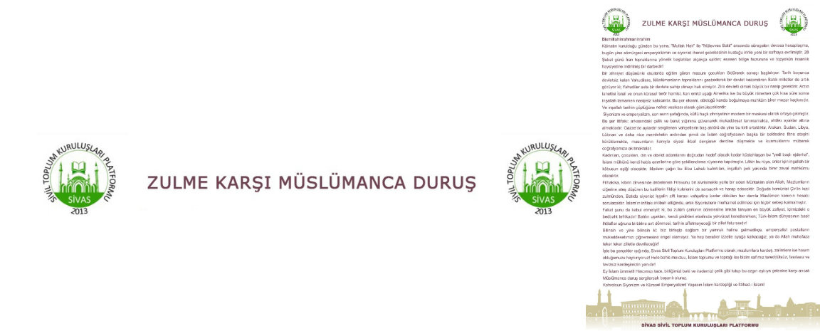 Sivas STK Platformundan ABD ve İsrail’e Tepki